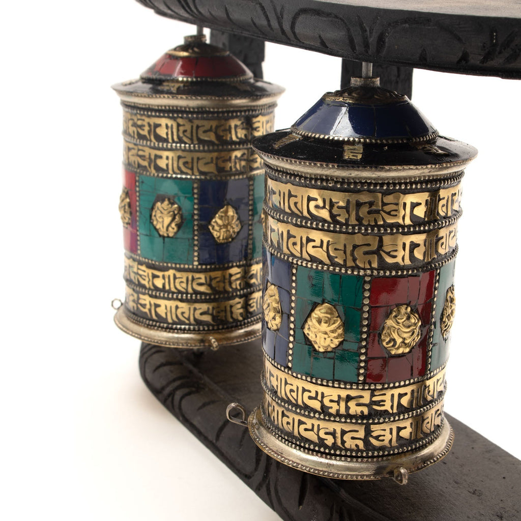 Special Wall Double Prayer Wheel No.236-Siesta Crafts