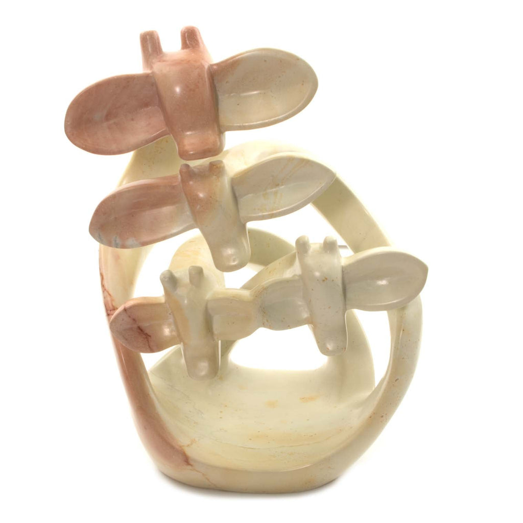 Soapstone Giraffe Knot Carving No.18-Siesta Crafts