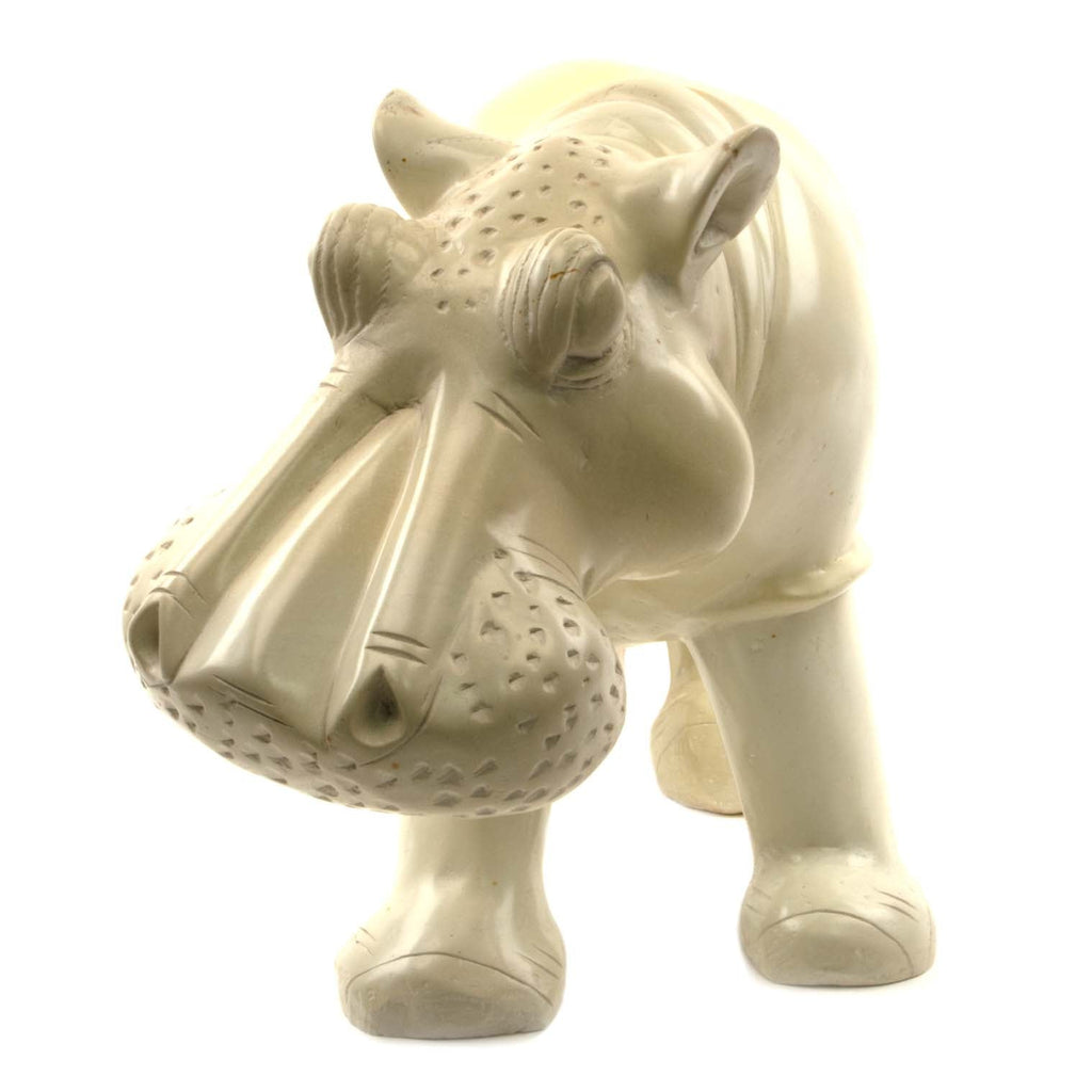 Giant Soapstone Hippo Statue No.19-Siesta Crafts