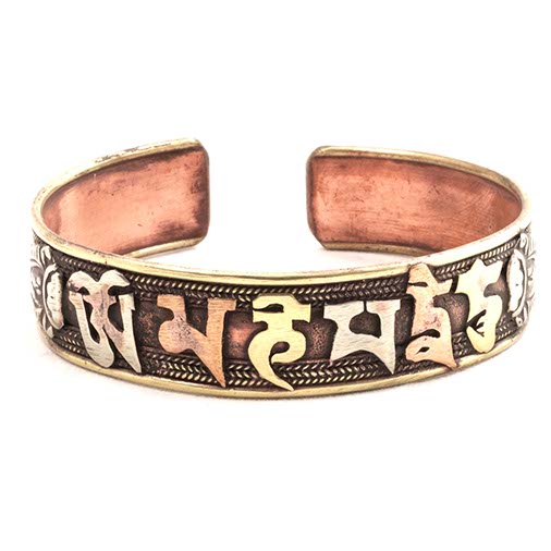Om Mani Copper Bracelet-Siesta Crafts