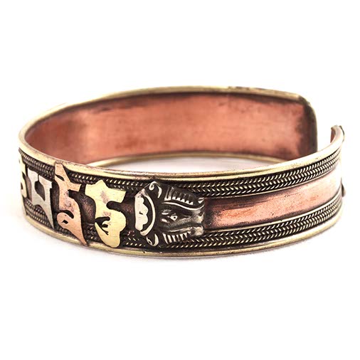 Om Mani Copper Bracelet-Siesta Crafts