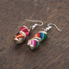 Twist Peruvian Fabric Earrings-Siesta Crafts
