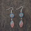 Flower and Leaf Cluster Earrings-Siesta Crafts