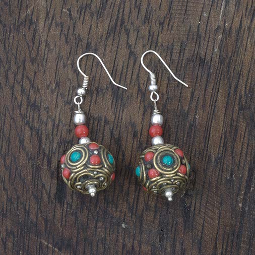 Ball Earrings-Siesta Crafts