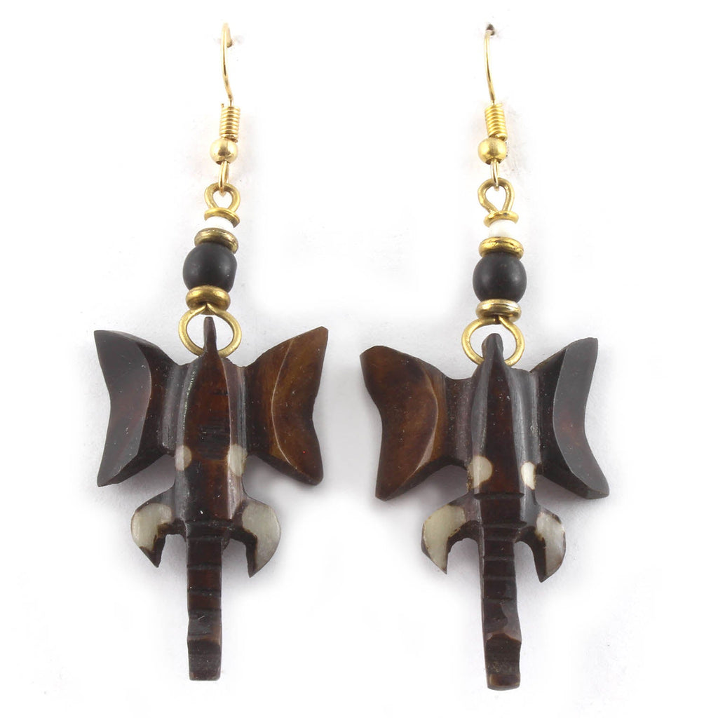 Spiral Elephant Head Earrings-Siesta Crafts