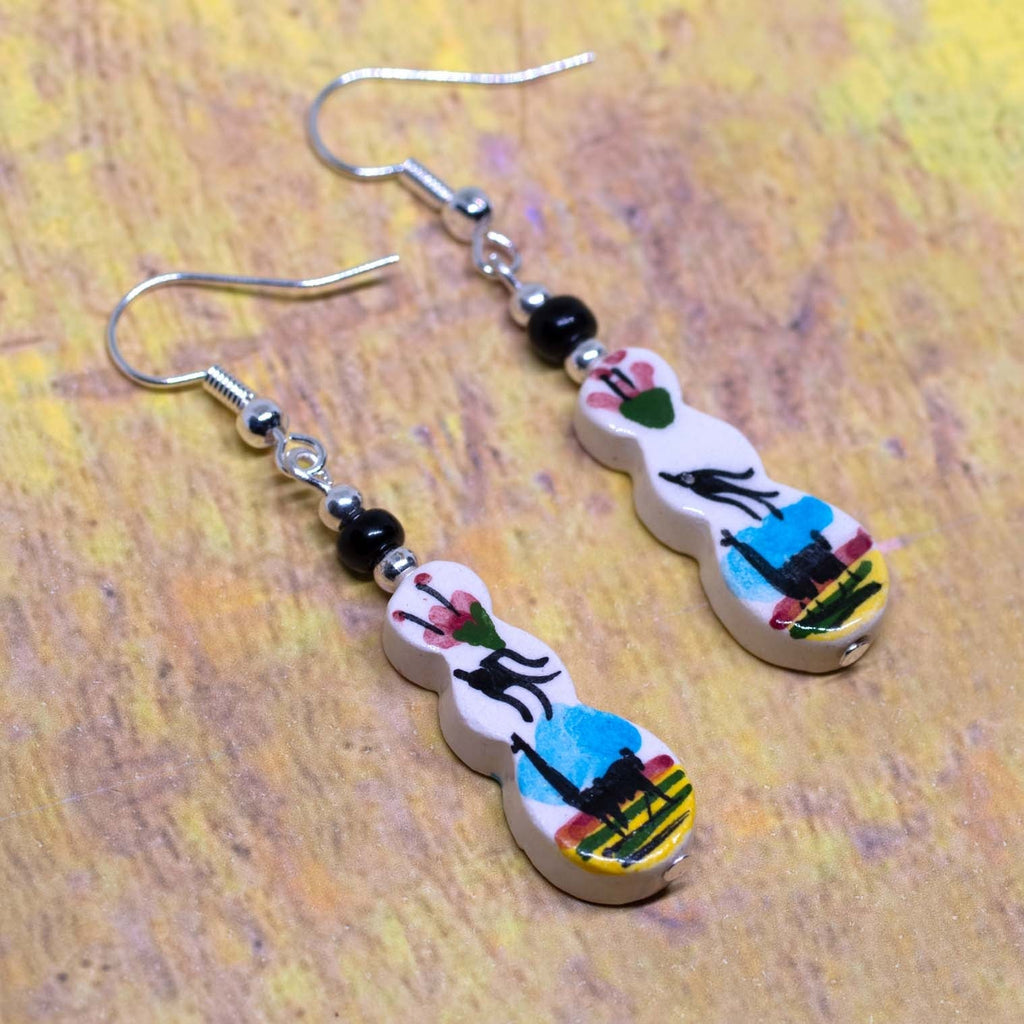 Circulos Llamas Earrings-Siesta Crafts