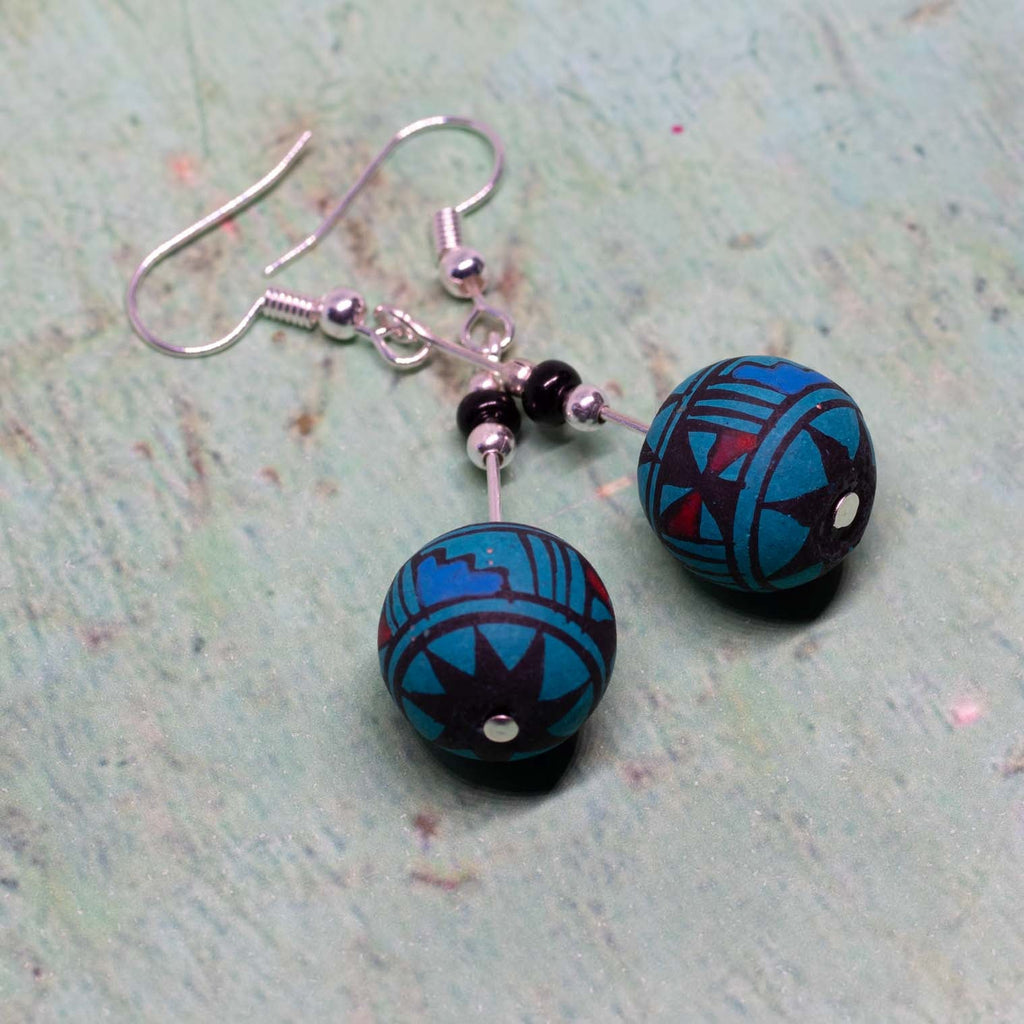 Sea Sphere Earrings-Siesta Crafts