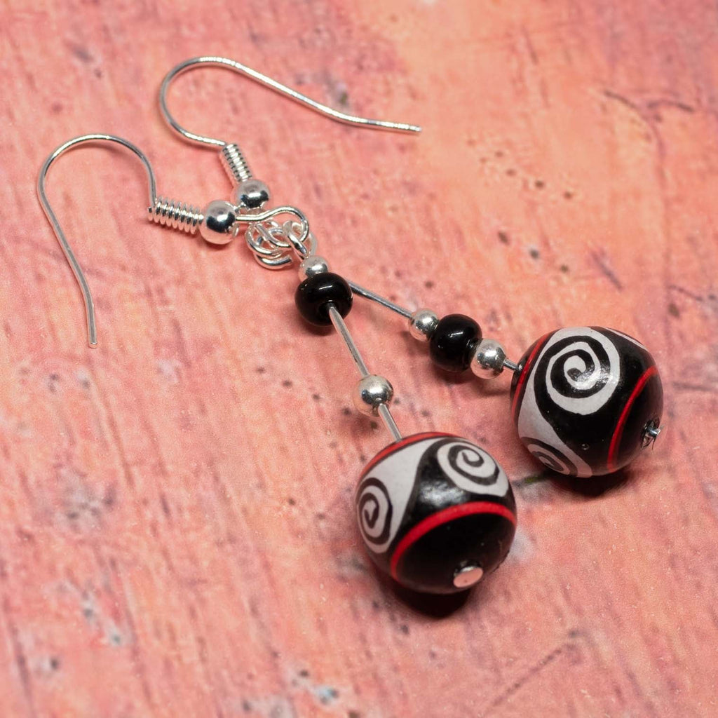 Yin Wave Earrings-Siesta Crafts