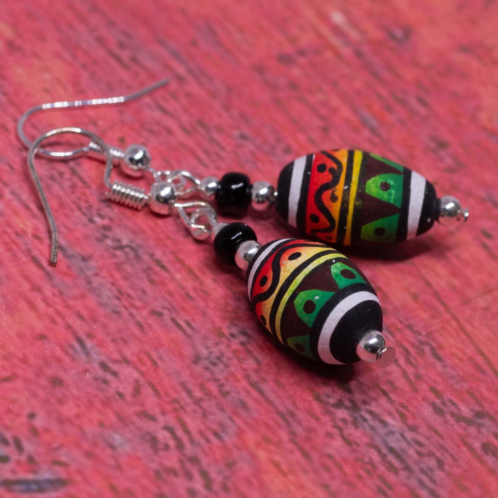 Rasta Earrings-Siesta Crafts
