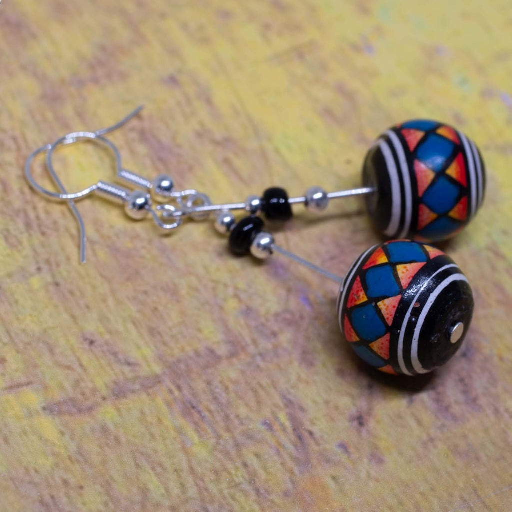 Argyle Earrings-Siesta Crafts