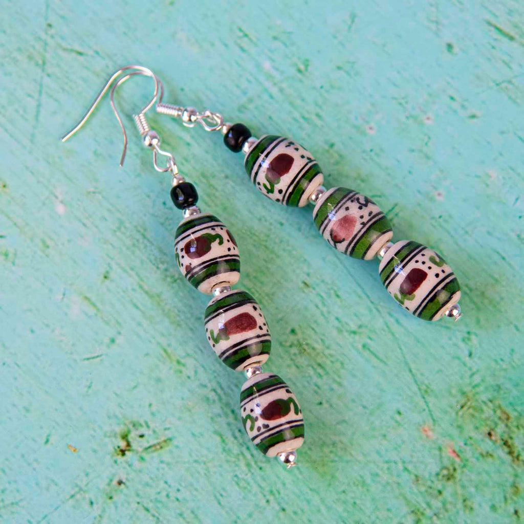 Triple Chilli Earrings-Siesta Crafts