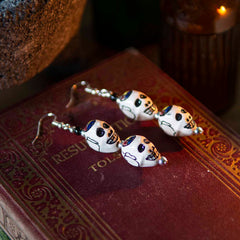 Double Skull Earrings-Siesta Crafts