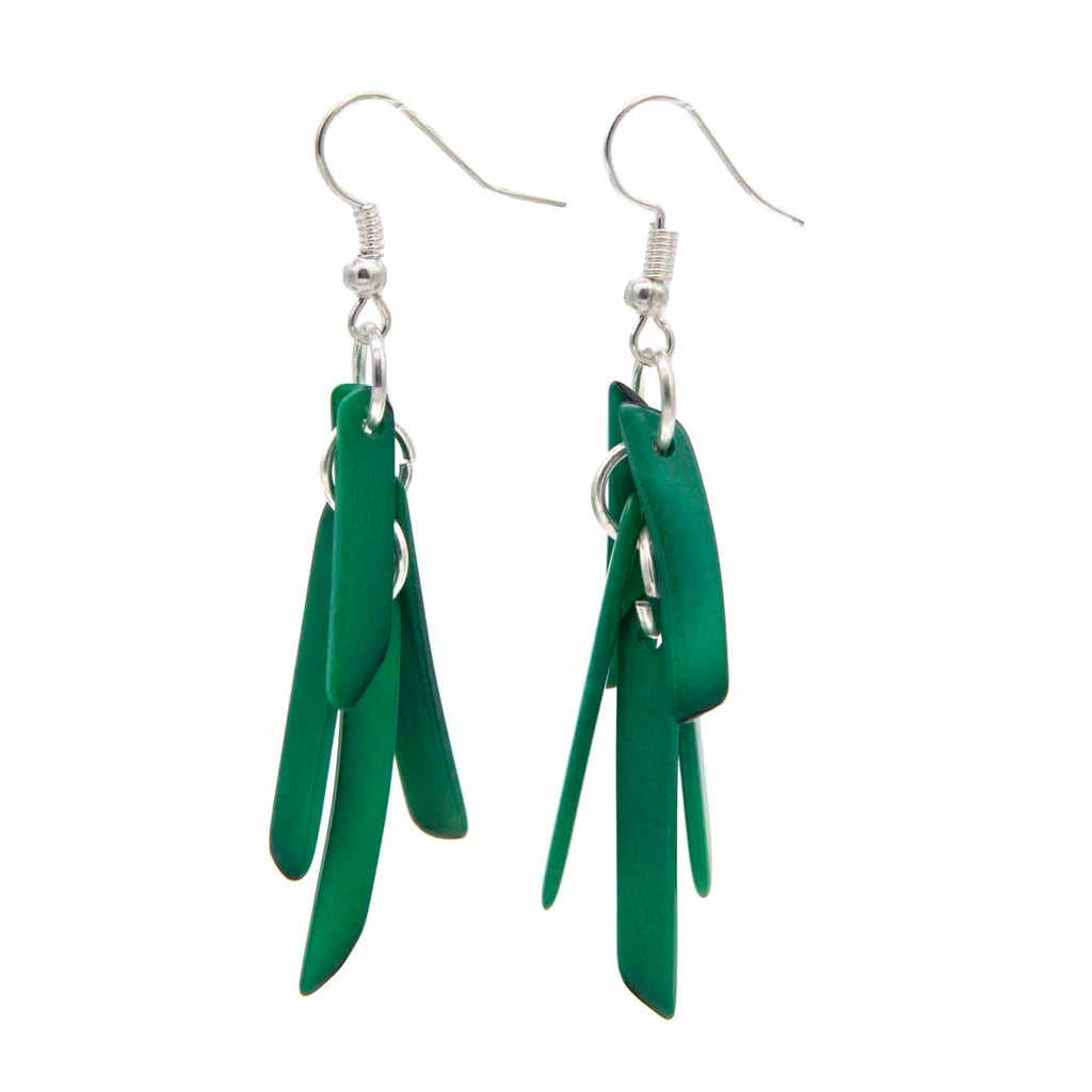 Tagua Cluster Earrings-Siesta Crafts
