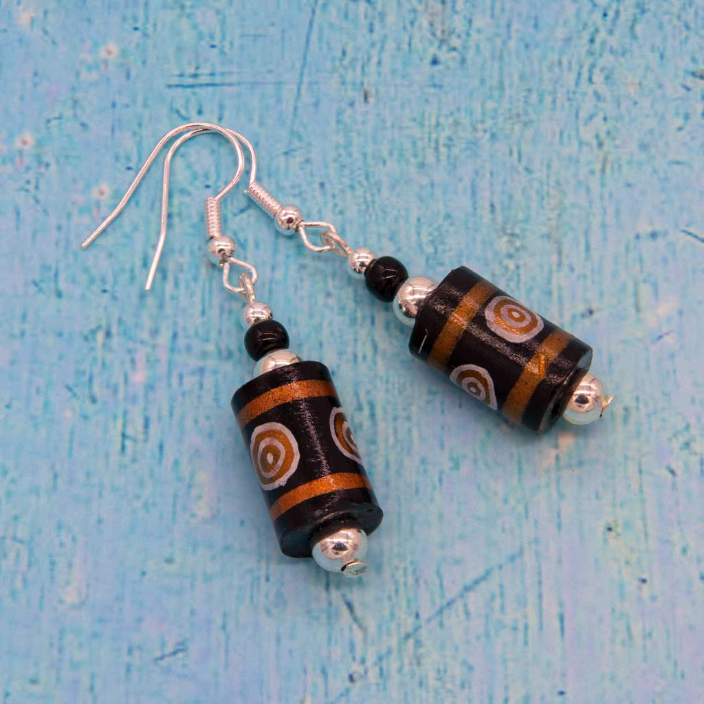 Gold Discus Earrings-Siesta Crafts