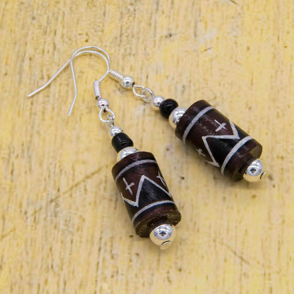 Brown Mountain Earrings-Siesta Crafts