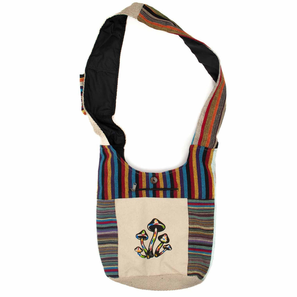 Printed Cotton Shoulder Bag-Siesta Crafts