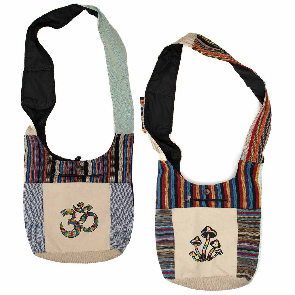 Printed Cotton Shoulder Bag-Siesta Crafts