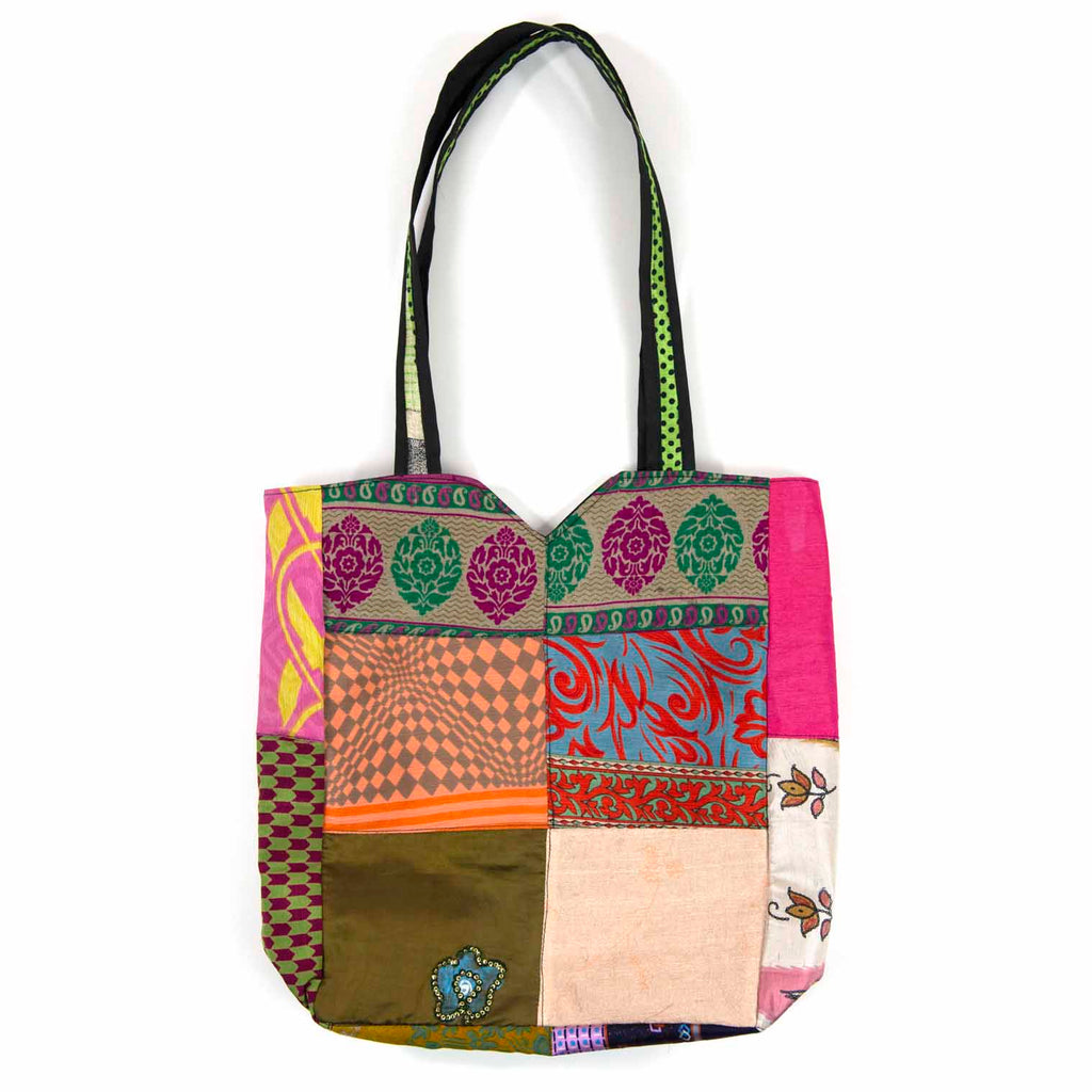 Recycled Sari Market Tote Bag-Siesta Crafts
