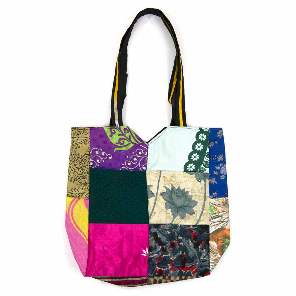 Recycled Sari Market Tote Bag-Siesta Crafts
