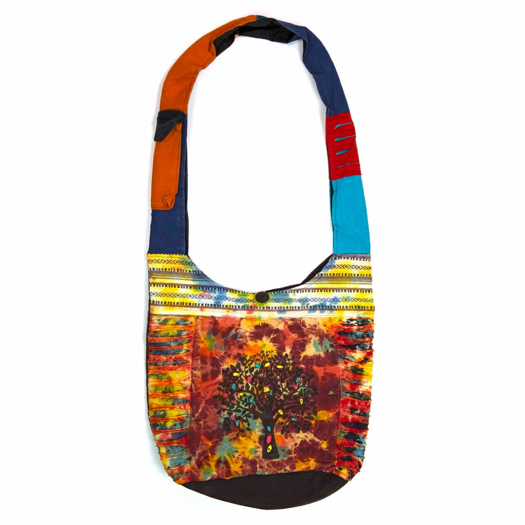 Ripped Cotton Tree Print Bag-Siesta Crafts