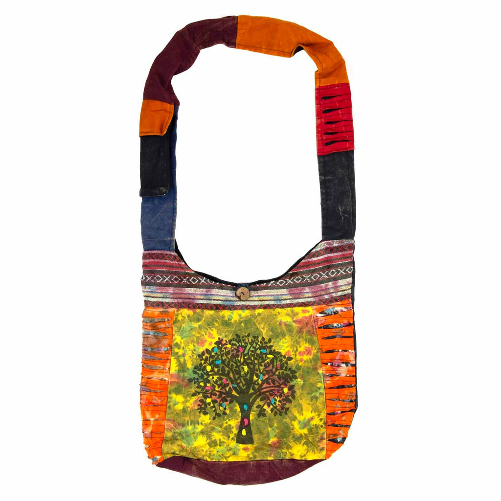 Ripped Cotton Tree Print Bag-Siesta Crafts