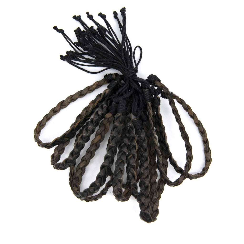 Plaited Leather Wristband - Pack of 10-Siesta Crafts