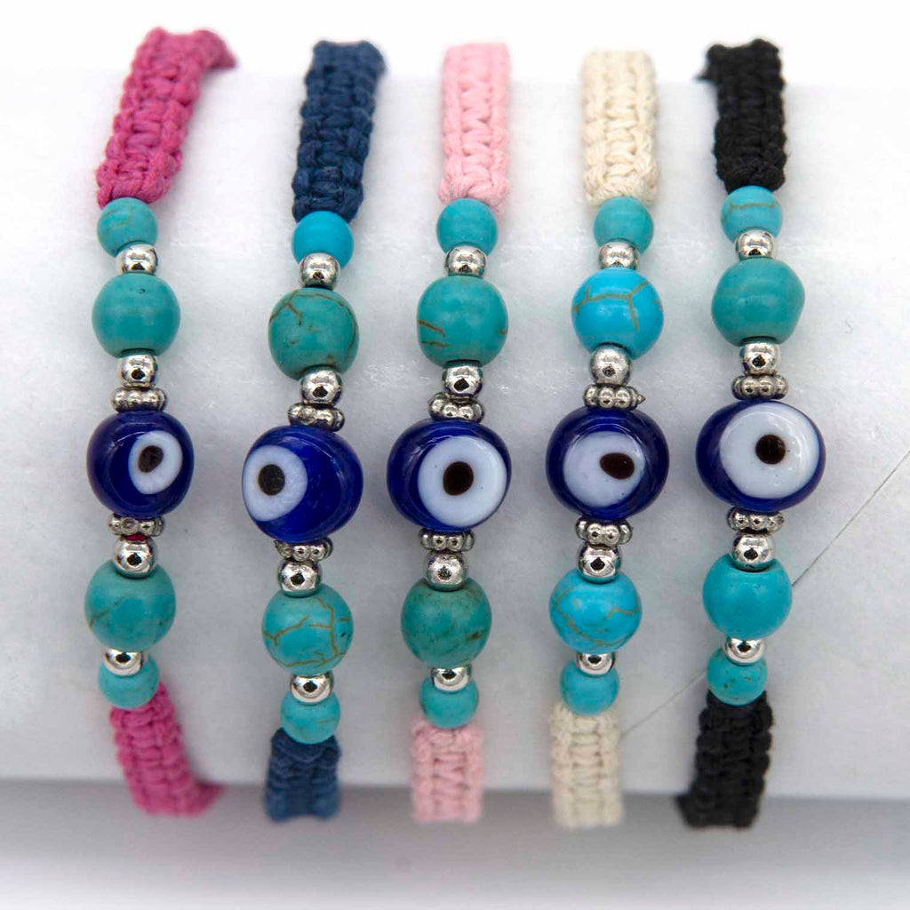 Tube of Evil Eye Wristbands (x50)-Siesta Crafts