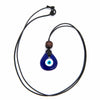 Small Drop Glass Evil Eye Necklace-Siesta Crafts