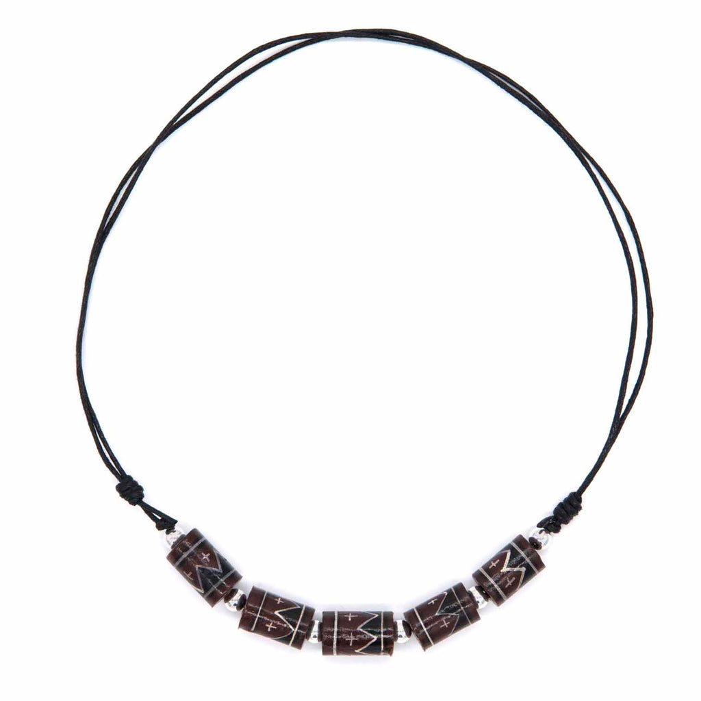 Brown Mountain Bead Necklace-Siesta Crafts