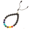Lava Stone Chakra Bracelet-Siesta Crafts