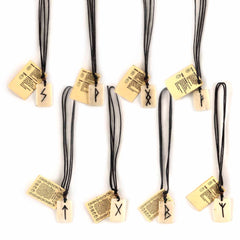 Rune Pendant Necklaces - Set of Eight-Siesta Crafts