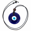 Large Glass Evil Eye Necklace-Siesta Crafts