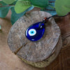 Large Drop Glass Evil Eye Necklace-Siesta Crafts