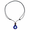 Small Drop Glass Evil Eye Necklace-Siesta Crafts