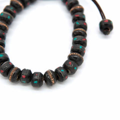 Bone Bead Bracelet - Black-Siesta Crafts