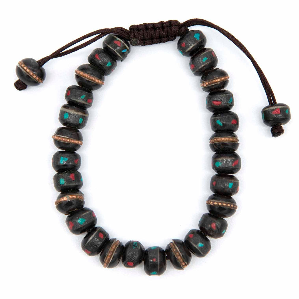 Bone Bead Bracelet - Black-Siesta Crafts