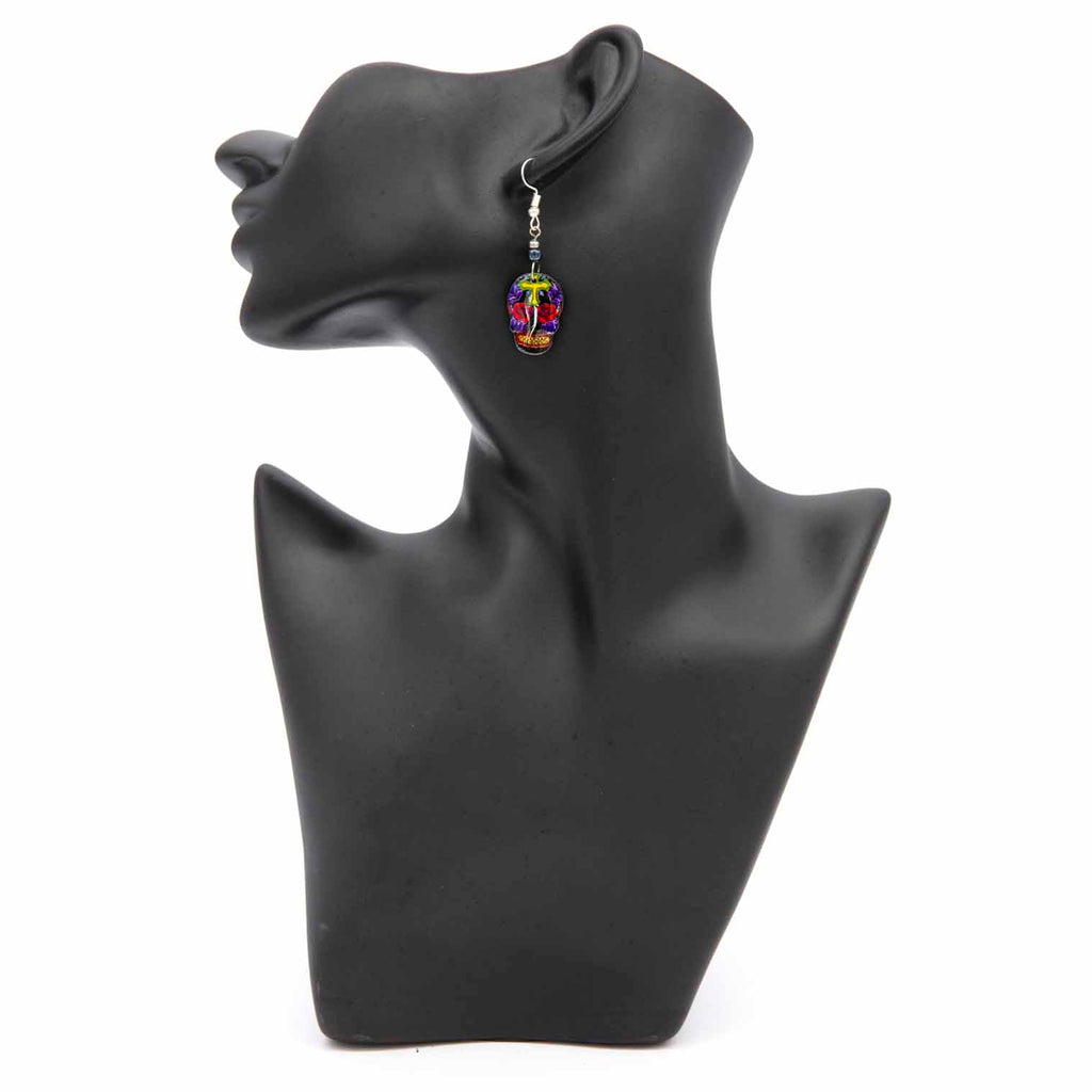 Small Skull Earrings-Siesta Crafts