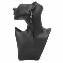 Stone Drop Loop Earrings-Siesta Crafts