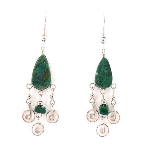 Spiral Drop Earrings-Siesta Crafts