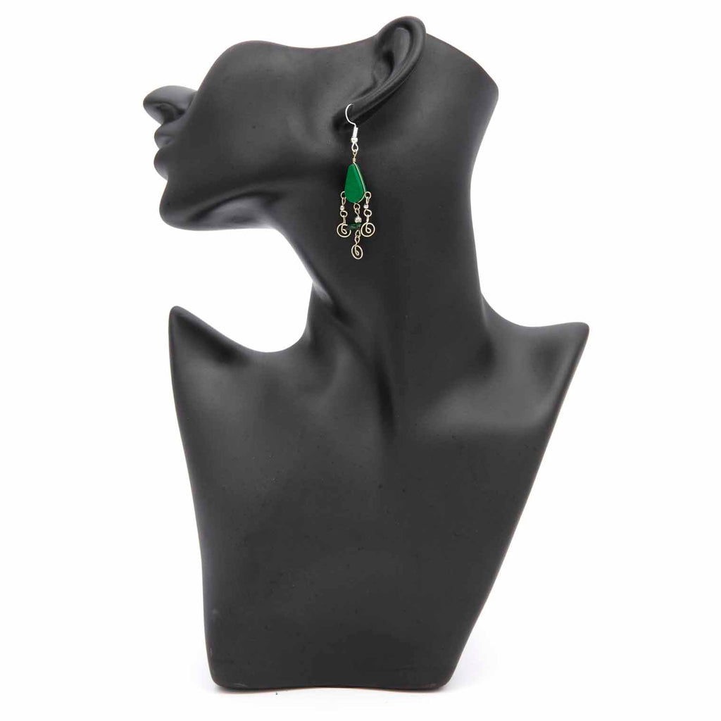 Spiral Drop Earrings-Siesta Crafts