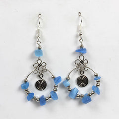 Spiral Stone Earrings-Siesta Crafts