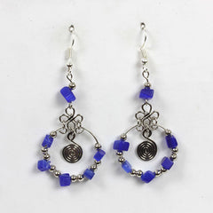 Spiral Stone Earrings-Siesta Crafts