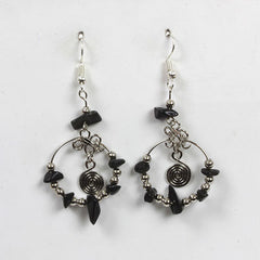 Spiral Stone Earrings-Siesta Crafts