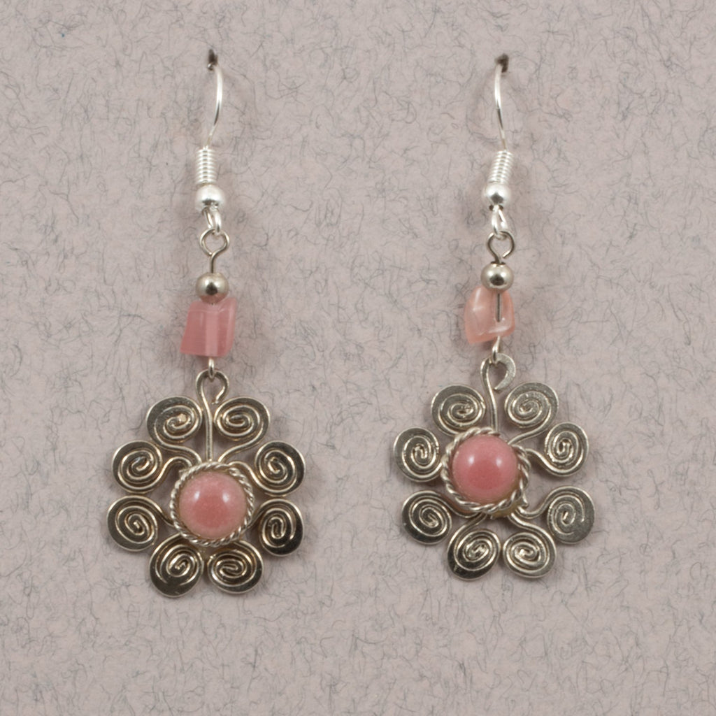Spiral Flower Earrings-Siesta Crafts