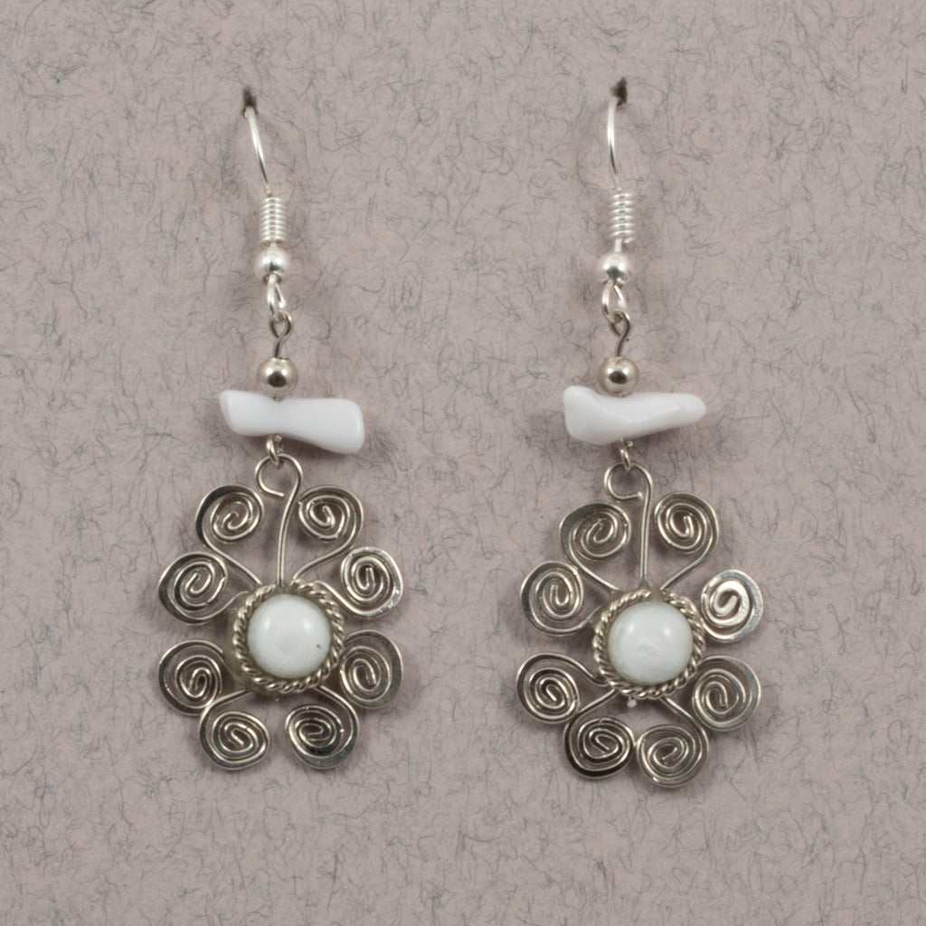 Spiral Flower Earrings-Siesta Crafts