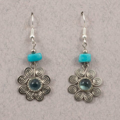 Spiral Flower Earrings-Siesta Crafts