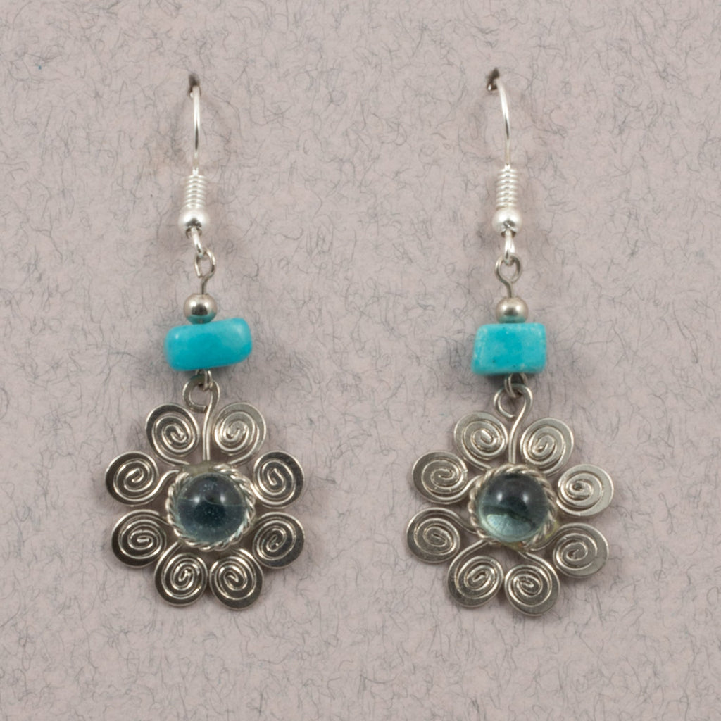 Spiral Flower Earrings-Siesta Crafts