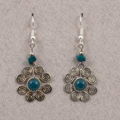 Spiral Flower Earrings-Siesta Crafts