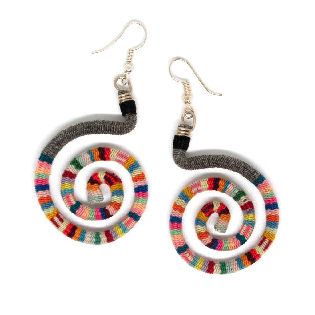 Vintage Manta Spiral Earrings-Siesta Crafts