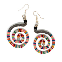 Vintage Manta Spiral Earrings-Siesta Crafts